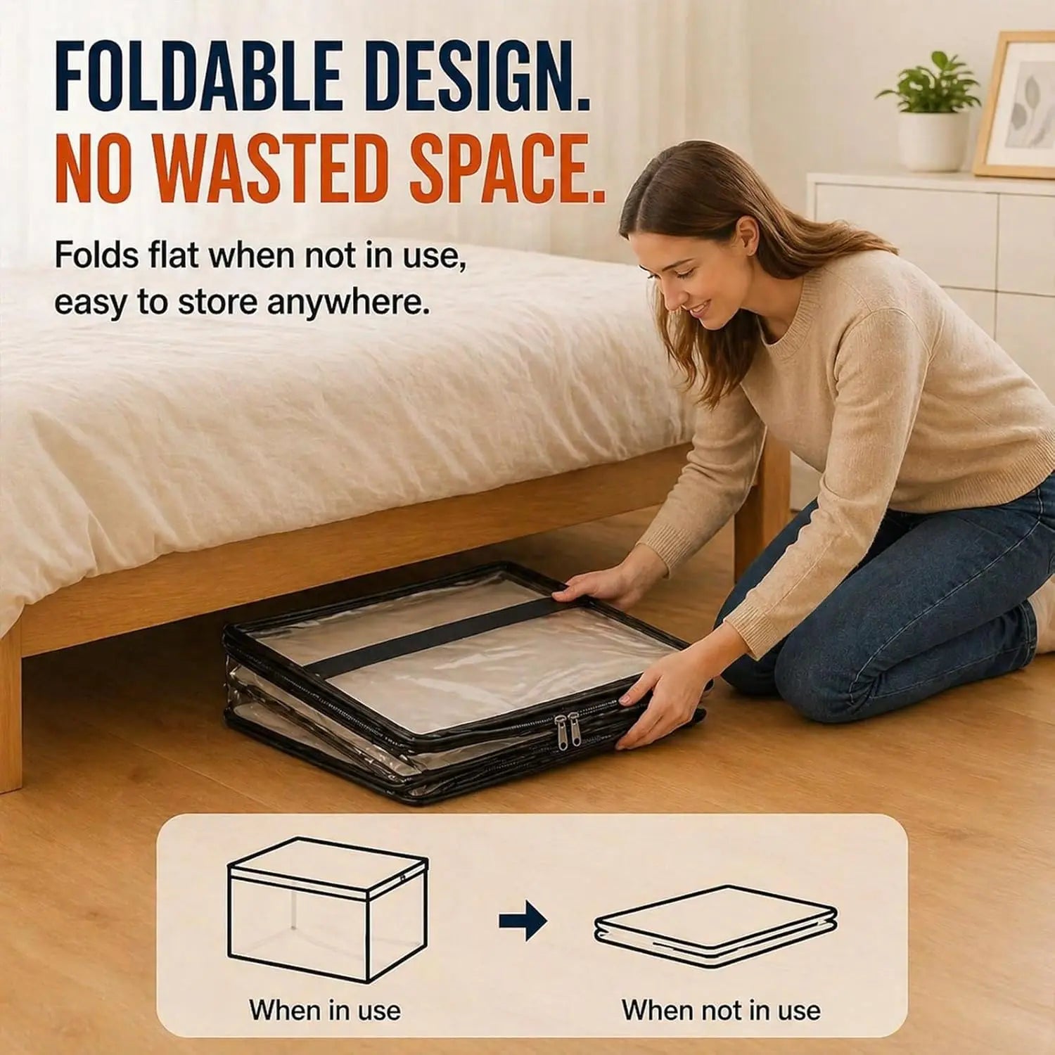 ✨LAST DAY 50%OFF ✨Large Heavy-Duty Thick Plastic Clear Storage Bag for Clothes, Moving & Storage