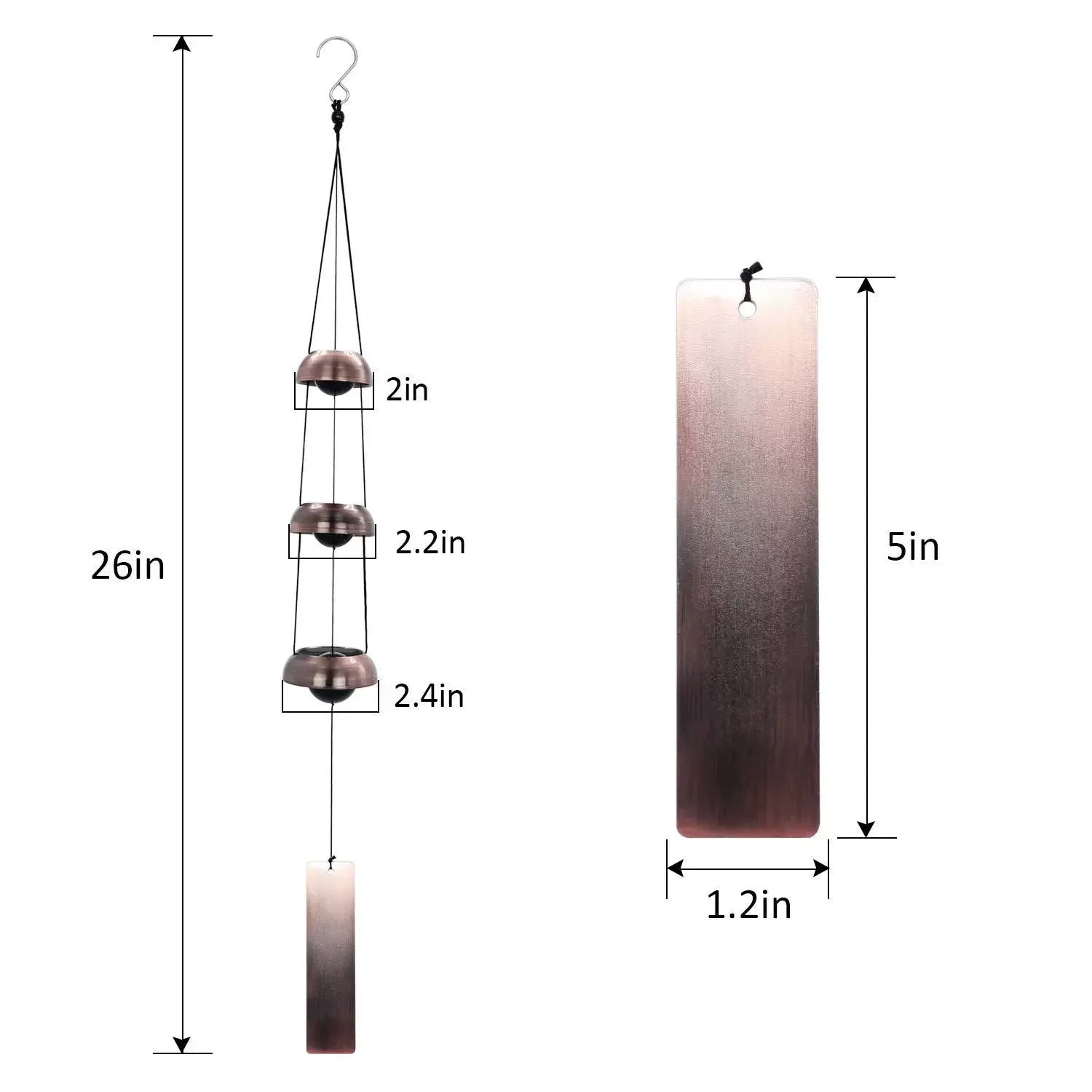 🔔 Quintet Brass Wind Chimes™ (36-inch)