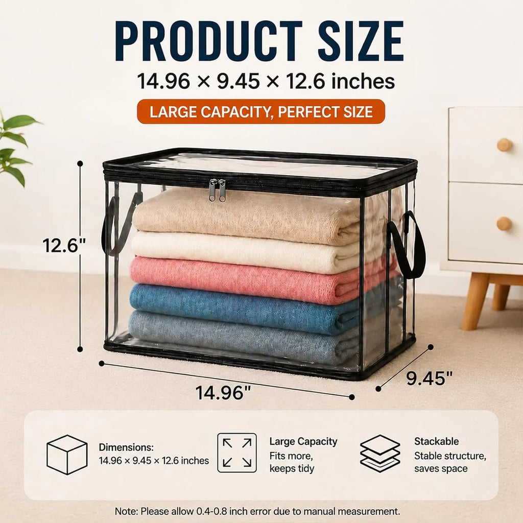 ✨LAST DAY 50%OFF ✨Large Heavy-Duty Thick Plastic Clear Storage Bag for Clothes, Moving & Storage