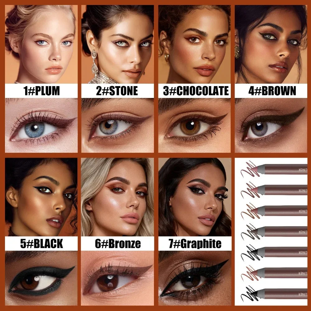 24HR Waterproof Eyeliner Pencil with Built-in Sharpener
