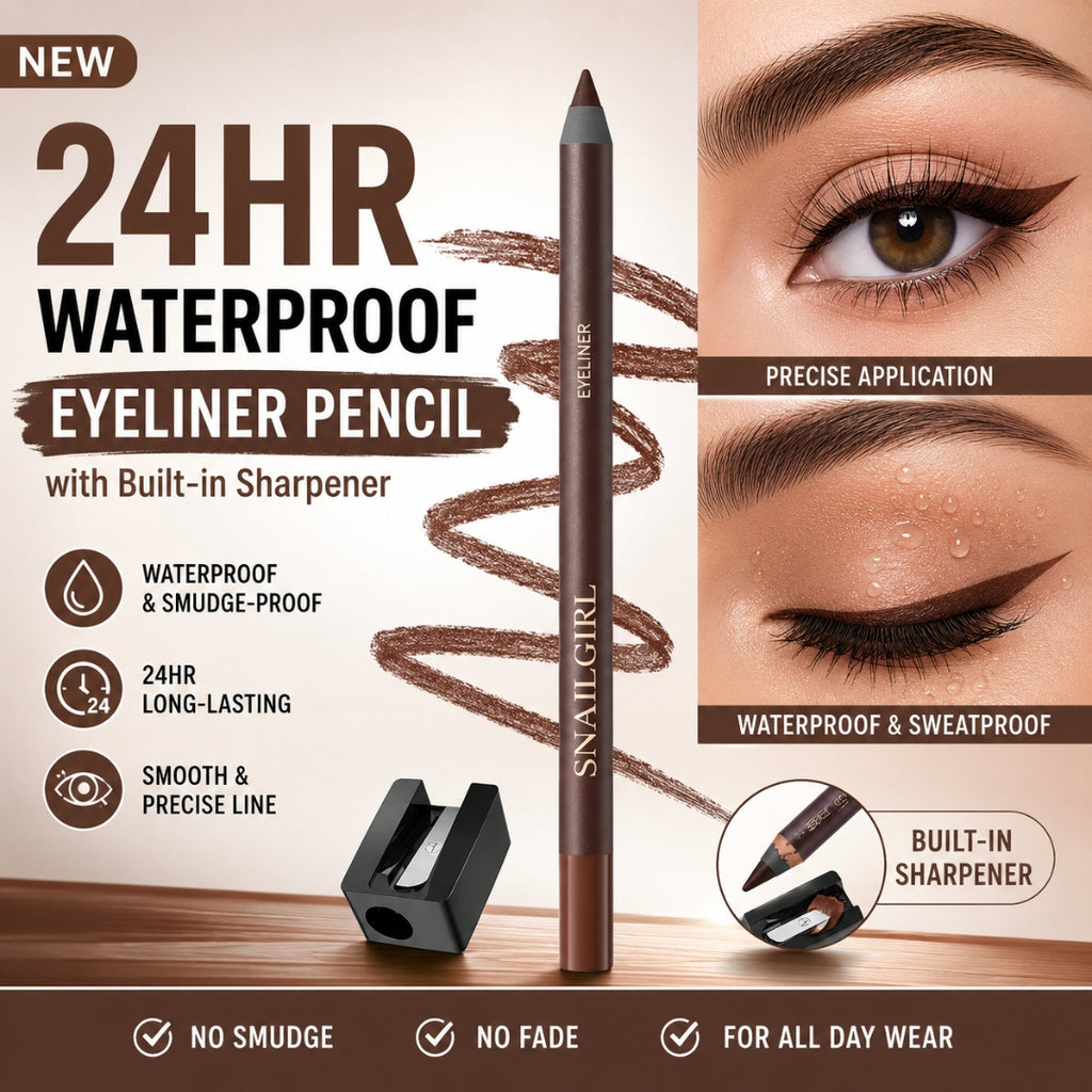 24HR Waterproof Eyeliner Pencil with Built-in Sharpener