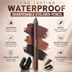 24HR Waterproof Eyeliner Pencil with Built-in Sharpener