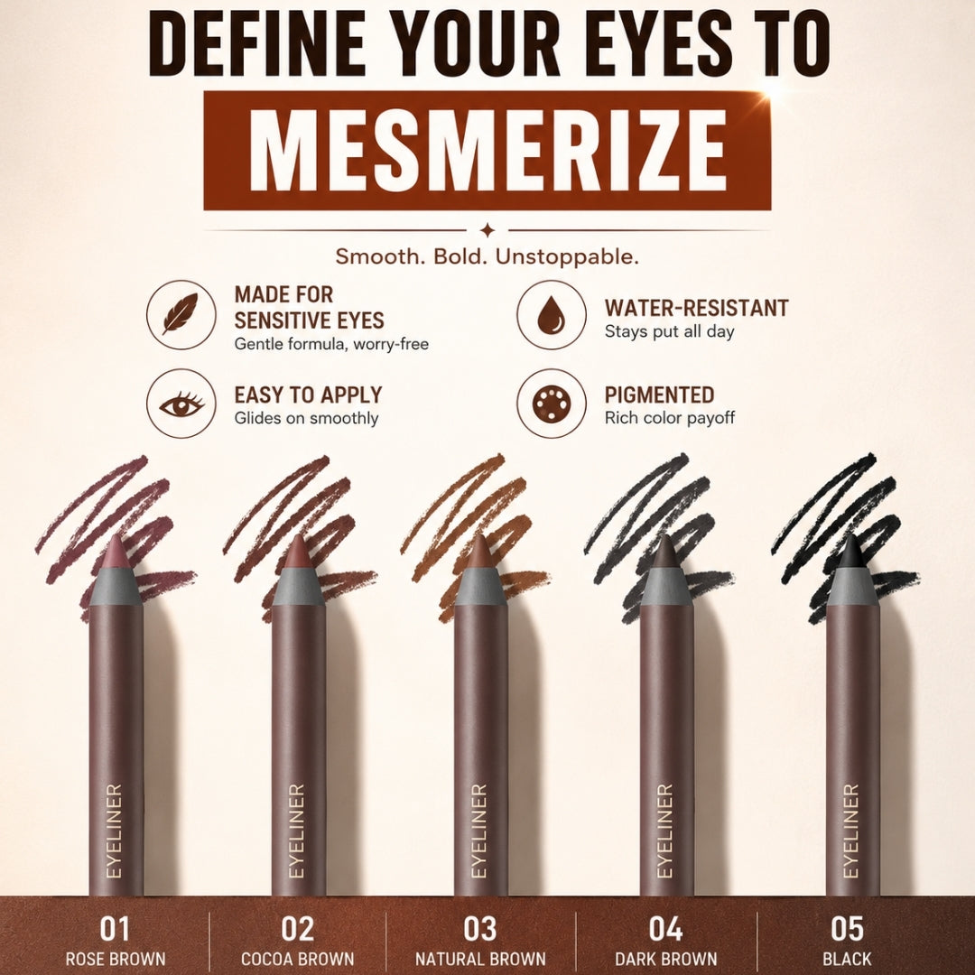 24HR Waterproof Eyeliner Pencil with Built-in Sharpener